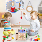 Creative Wooden Play Box – 8 Exciting Activities for Children