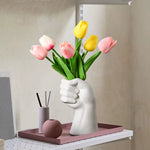 Künstlerische Handgesten Keramik Blumenvase