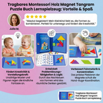 Holz Magnet Tangram Puzzle Buch – Tragbares Lernspielzeug nach Montessori