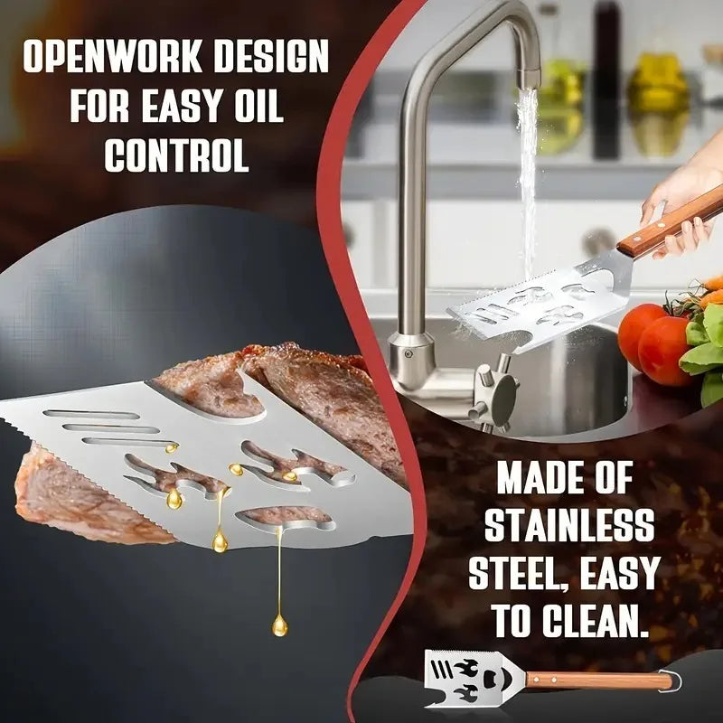 GrillMaster 7-in-1 Multifunctional Stainless Steel Grill Helper