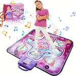 Rosa Tanzmatte für Kinder mit Punktesystem und rhythmischem Spiel – Ohne TV