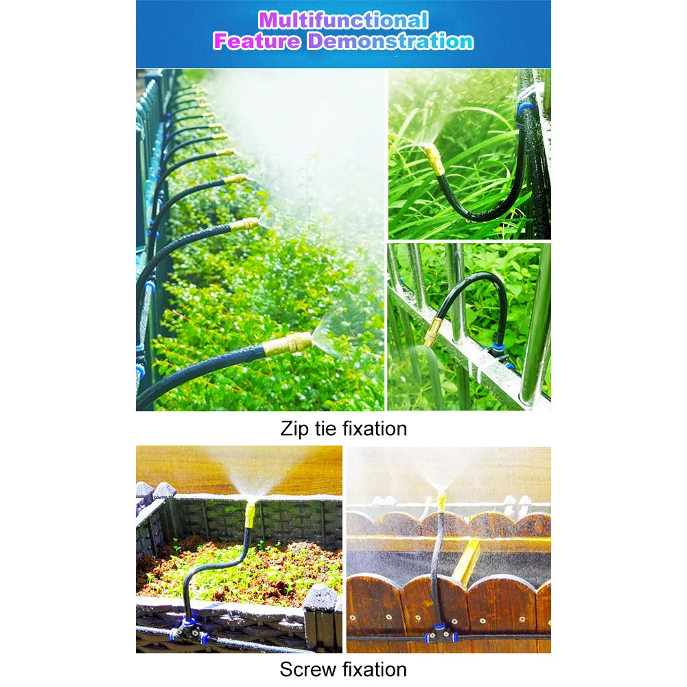 SmartSpray Automatic Watering System | Flexible 360° Spray Head | 0.8 cm Connector