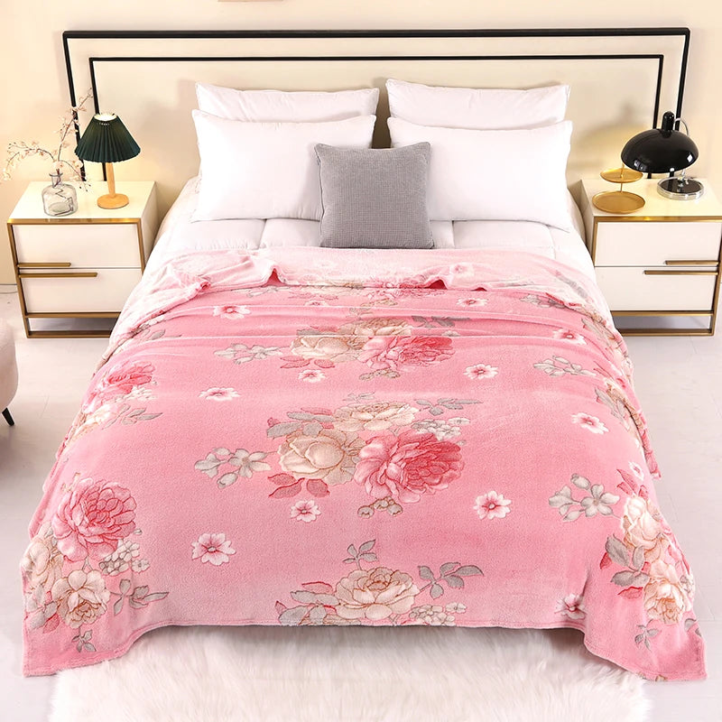 Blütenzauber Cuddly Blanket | Soft Blanket for Home & Travel