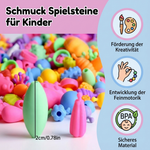 Kinderspielsteine aus Schmuckmaterial