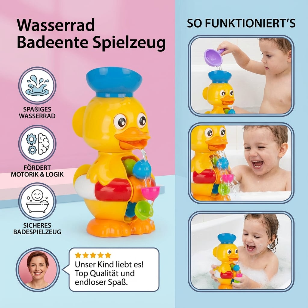 Wasserrad Enten Spielzeug für das Bad