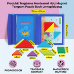Holz Magnet Tangram Puzzle Buch – Tragbares Lernspielzeug nach Montessori