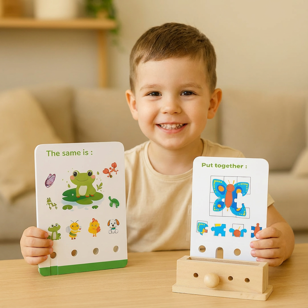 Spiel zur Förderung früher Fähigkeiten - Holz Logik Entschlüsselung für Kinder