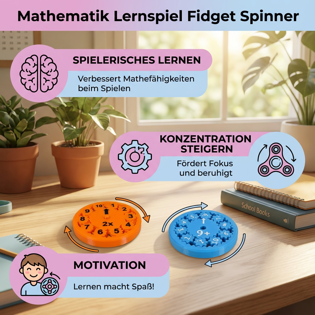 Lernspiel Fidget Spinner für Mathematik