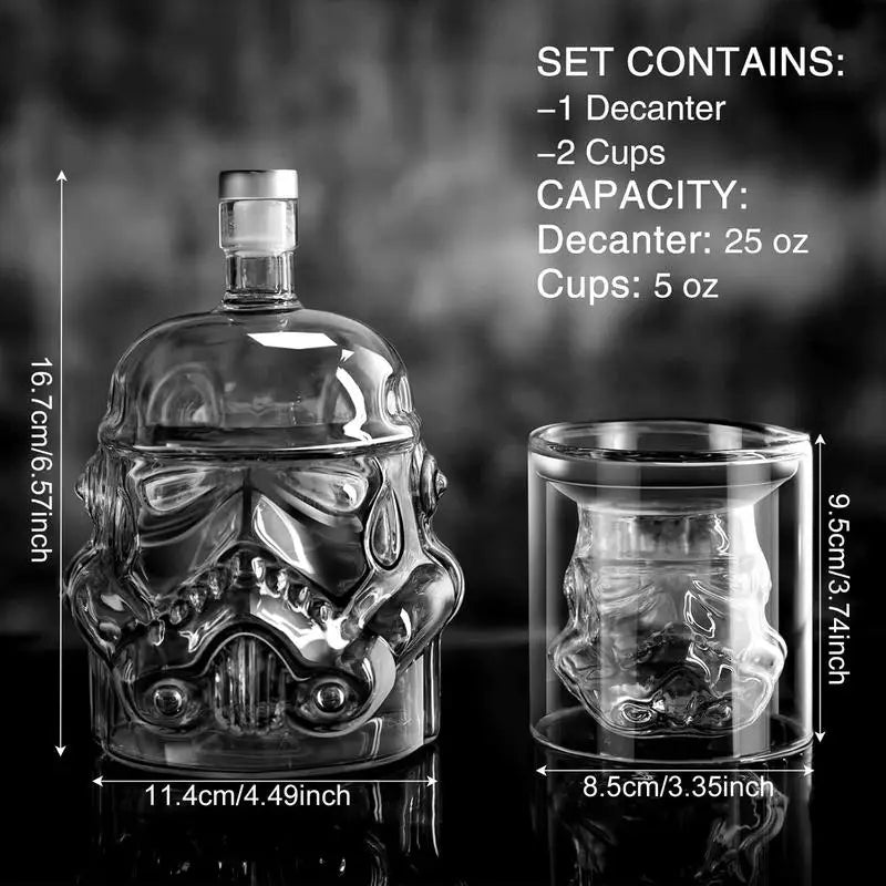 Elegantes Whiskey Dekanter Set mit 2 Gläsern für Genussliebhaber