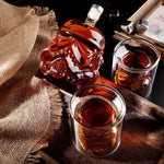 3-teiliges Set kreativer Whiskeykaraffe mit 2 Gläsern für die Bar