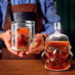 3-teiliges Set kreativer Whiskeykaraffe mit 2 Gläsern für die Bar