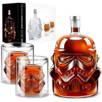 3-teiliges Set kreativer Whiskeykaraffe mit 2 Gläsern für die Bar
