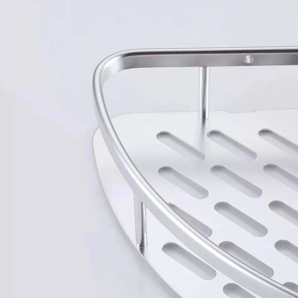 2-lagiges Aluminium-Stahl-Eckregal für das Badezimmer