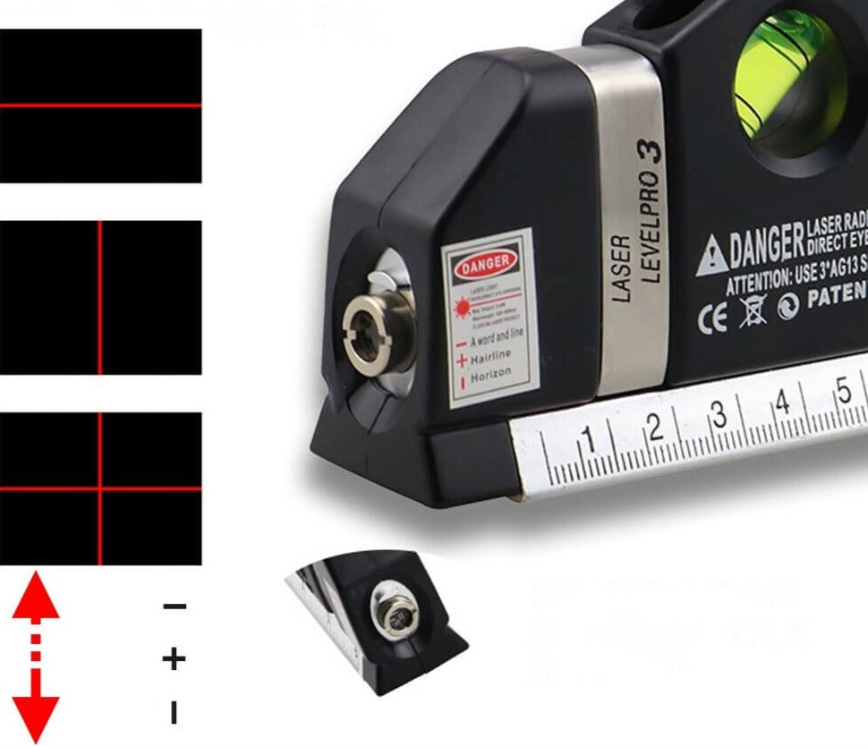 Vielseitiges 4-in-1 Lasermessgerät für präzise Messungen