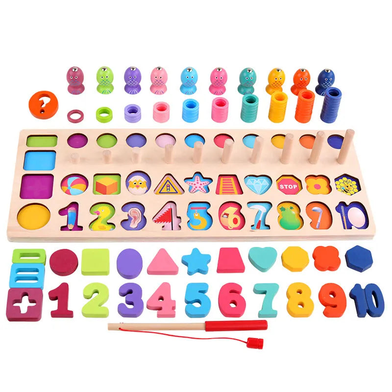 Multifunktionales Montessori 4-in-1 Mathematikspielzeug