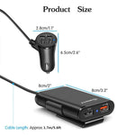 4-fach USB Auto-Ladegerät mit Verlängerungskabel | PowerMatic