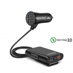 4-fach USB Auto-Ladegerät mit Verlängerungskabel | PowerMatic