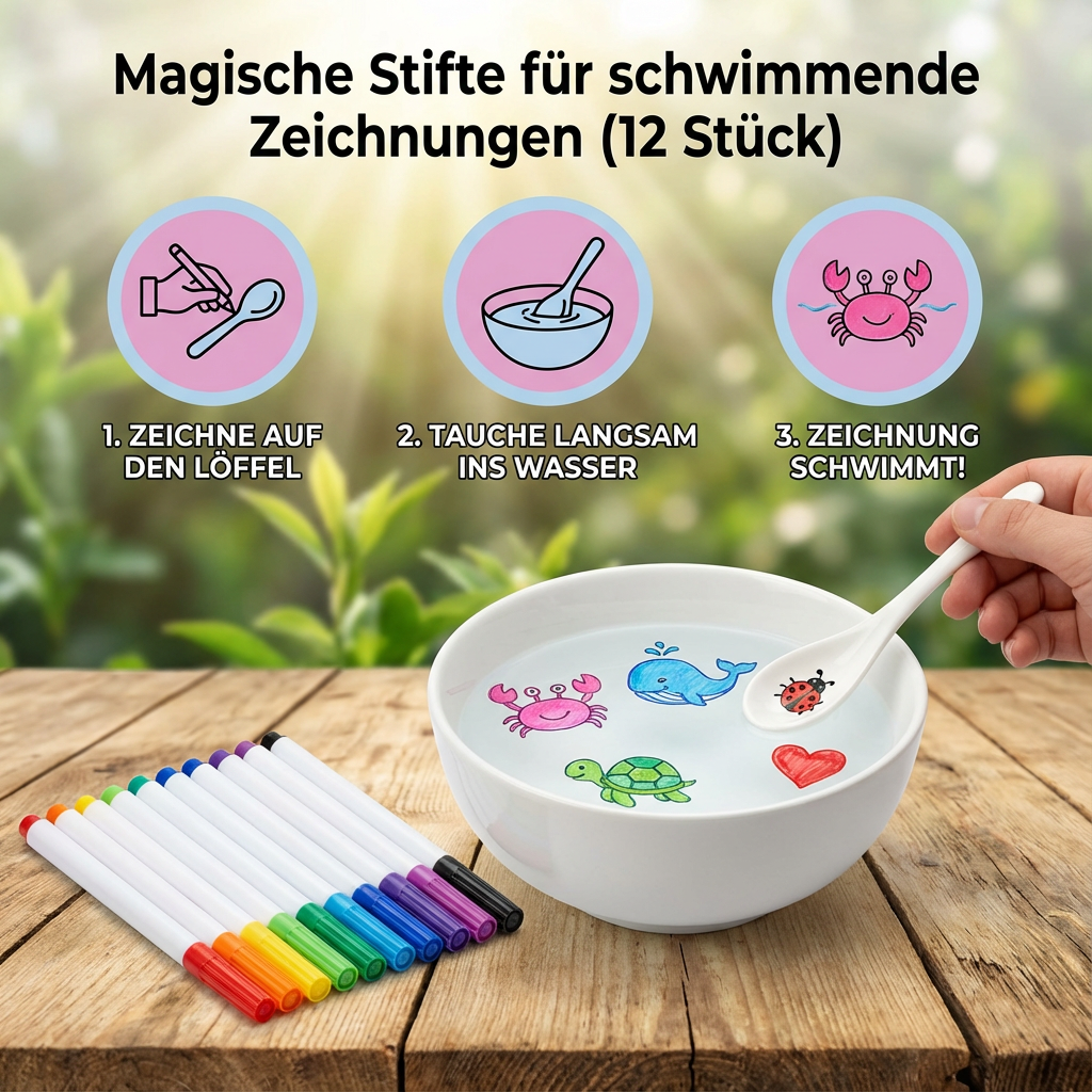 Schwimmende Zeichnungen Stifte Set mit 12 Farben