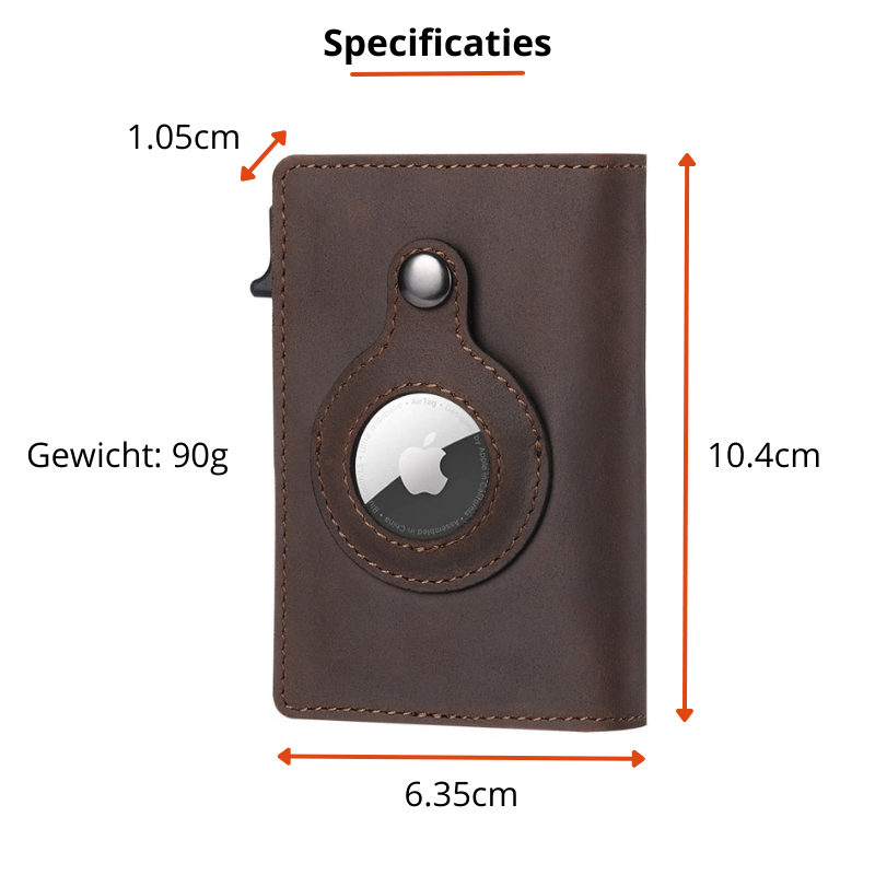 Eleganter Kartenhalter mit integriertem AirTag-Fach