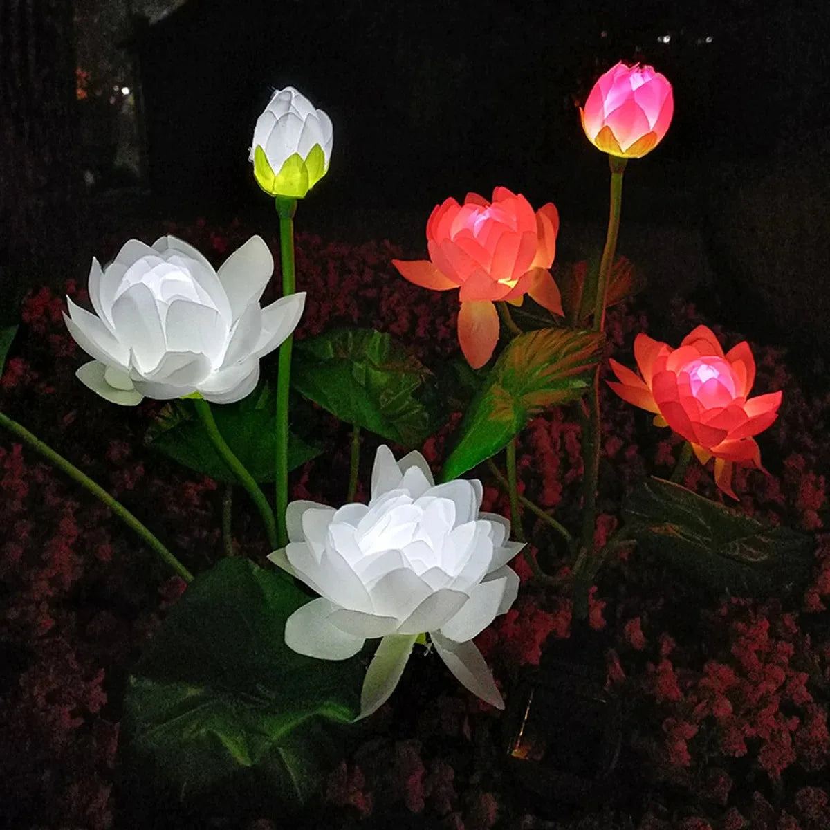 Sonnenblüten Gartenleuchte | Elegantes Lotusdesign | Wetterfest