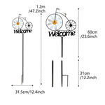 LUMENBLÜTE Garden Wind Spinner | Robust Metal Construction | Weather-Resistant | Creative Garden Decoration