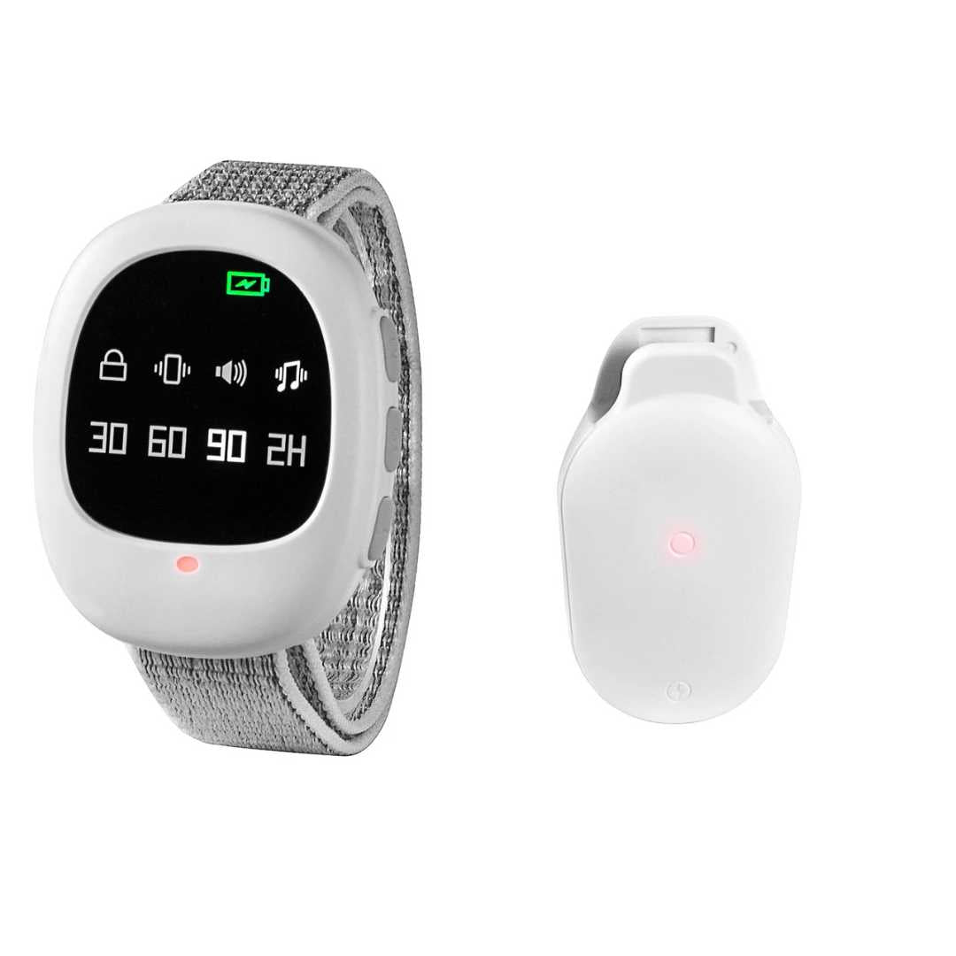 Drahtloser Bettnässeralarm mit Vibrationssignal und Timer-Funktion – USB wiederaufladbar