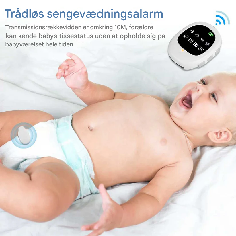 Drahtloser Bettnässeralarm mit Vibrationssignal und Timer-Funktion – USB wiederaufladbar