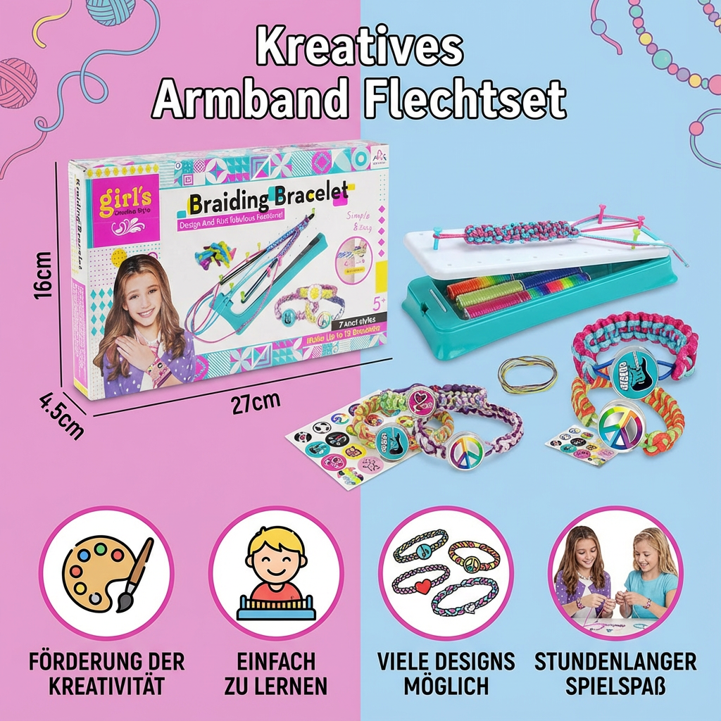 Flechtset für kreatives Armbanderstellen