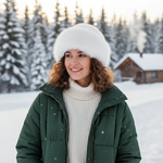 Stilvolle Wintermütze aus Kunstpelz für Damen