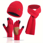 Gemütliches Winterset – Strickmütze, Schal und Handschuhe für Alle