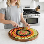 Elegant Wooden Tray – Round Serving Dish for Any Occasion