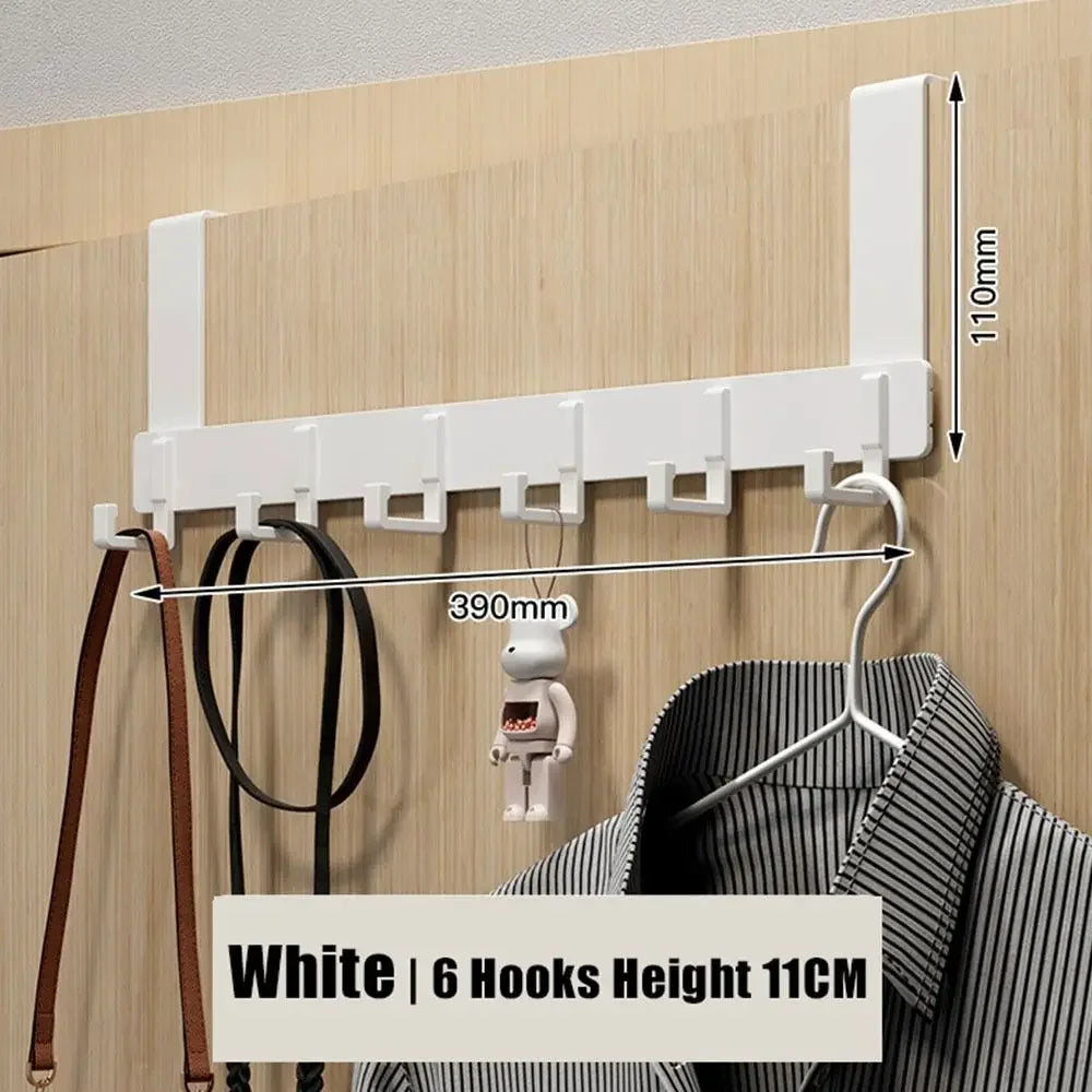Practical Door Hook Organizer with 6 Aluminum Hooks