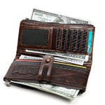 Stylish ladies' genuine leather wallet with RFID protection