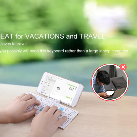 Fast Typing On The Go – Compact Foldable Bluetooth Keyboard