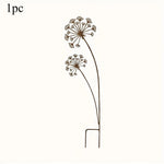 Elegant metal flower plug for garden and balcony