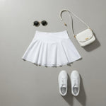 Stylish sports skirt with integrated shorts for women