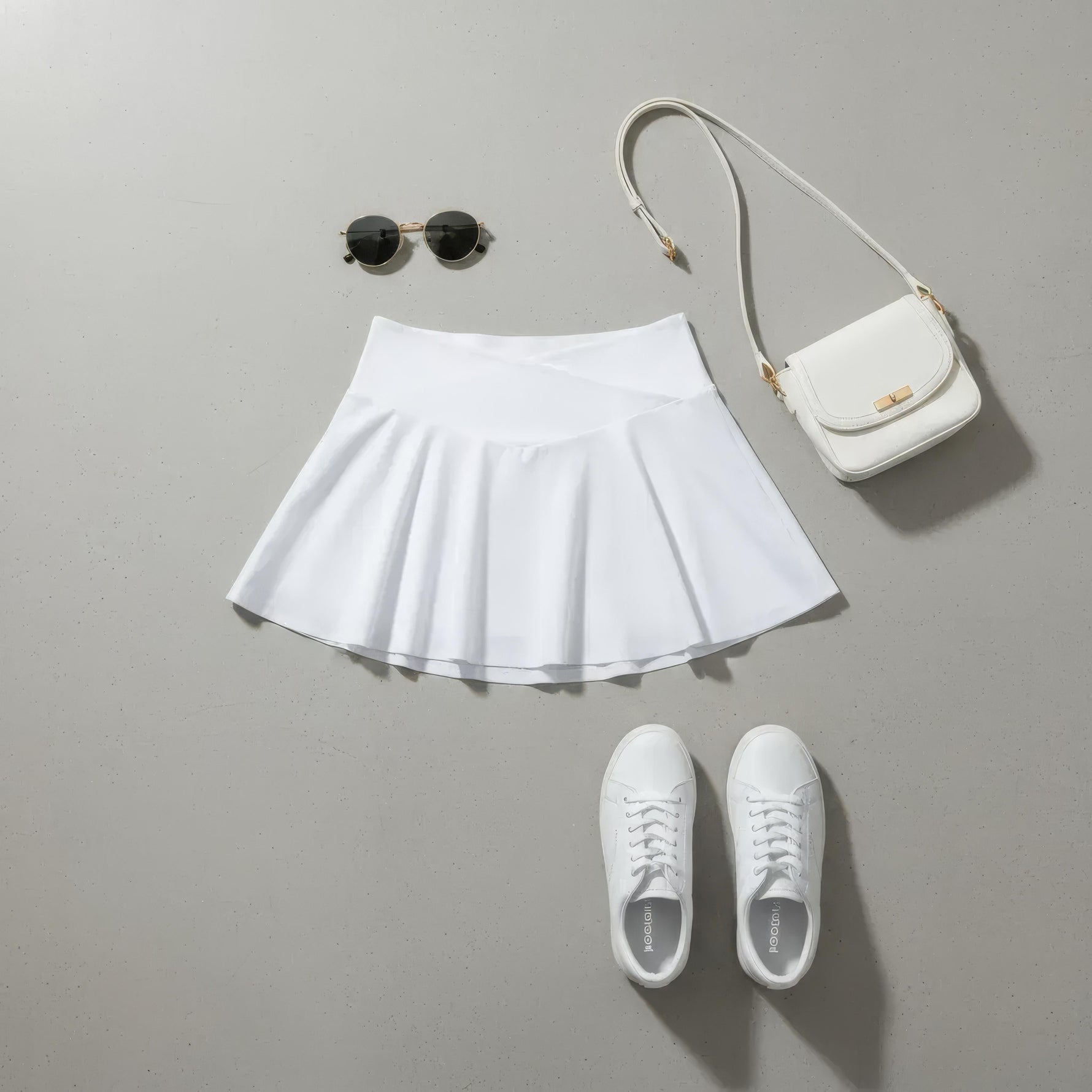 Stylish sports skirt with integrated shorts for women