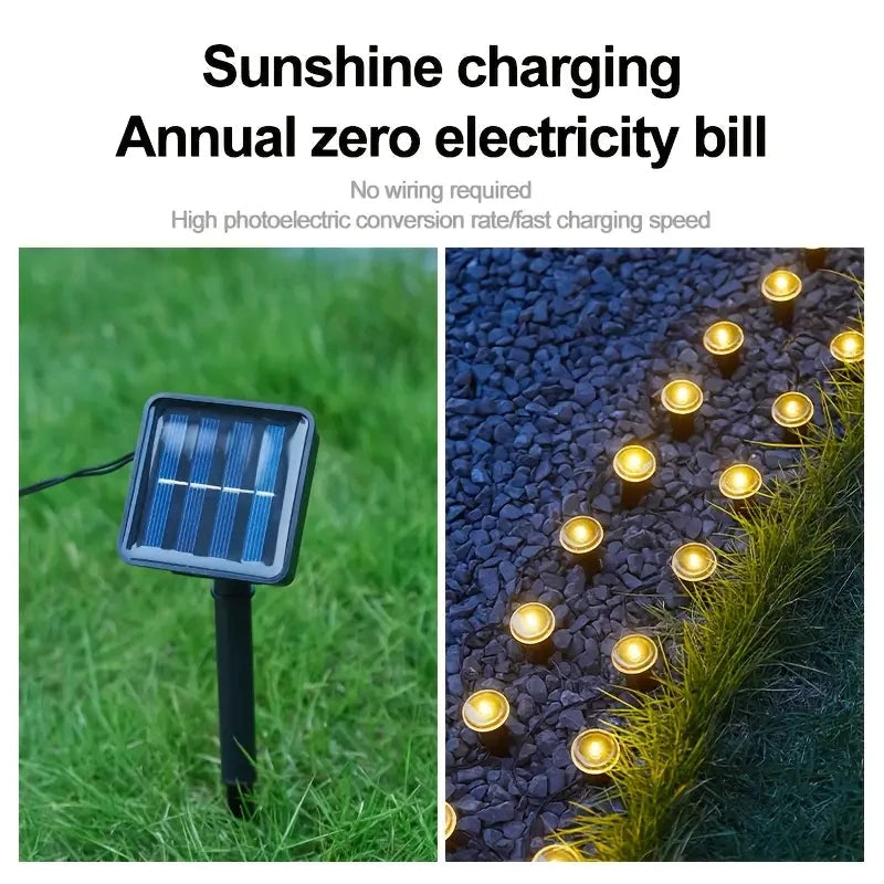 Sonnenstrahl Solar LED Außenleuchten | 15/30 LEDs | 8 Lichtmodi | IP65 Wetterfest
