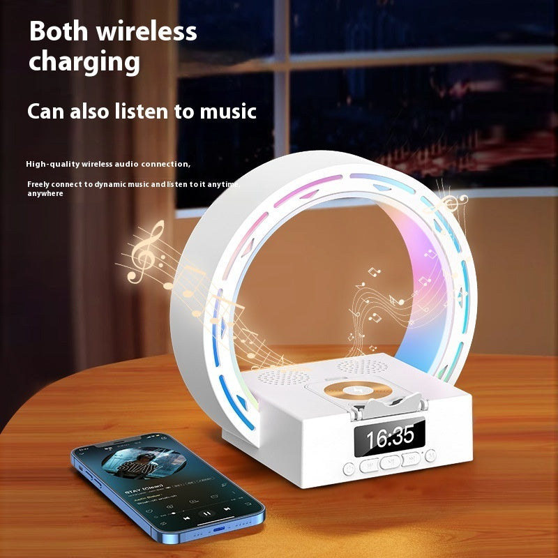 Multifunktionale Bluetooth-Lampe mit integrierter Ladestation und Wecker