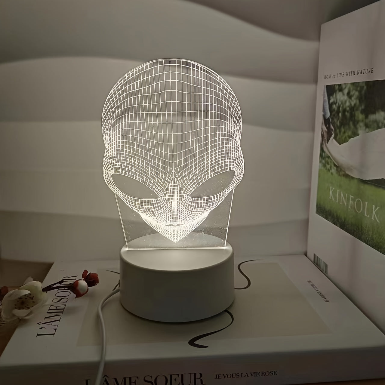 3D-Alienslampe mit LED-Farbeleuchtung und Touch-Steuerung