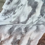 Elegant Natural Rabbit Fur Rug | 100x50 cm