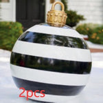 Aufblasbarer Weihnachtsball für den Außenbereich 60 cm – Wetterfeste PVC-Dekoration