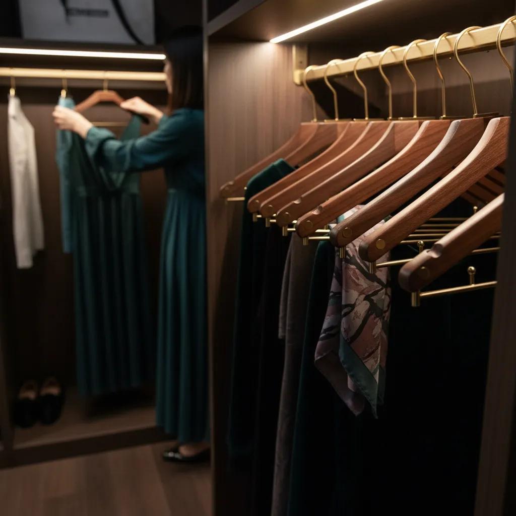 NobleWood – Elegante Holz-Kleiderbügel für stilvolle Garderoben (3 Stück)