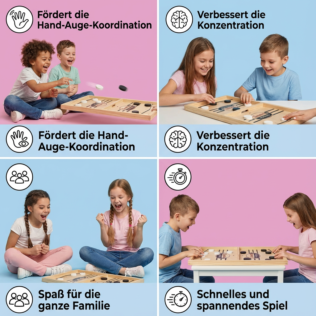 Holz Schachbrettspiel mit Schleuder