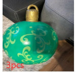 Aufblasbarer Weihnachtsball für den Außenbereich 60 cm – Wetterfeste PVC-Dekoration