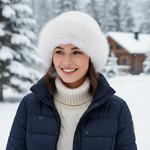 Stilvolle Wintermütze aus Kunstpelz für Damen