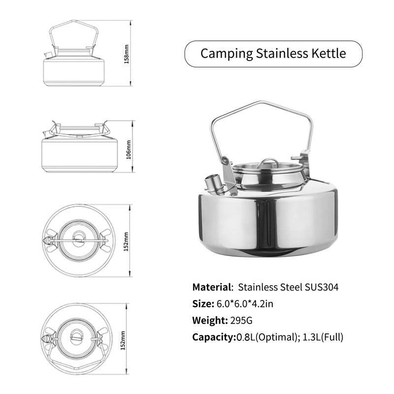 45,6 oz Titan Campingkessel für Rucksackreisen | TrekMate