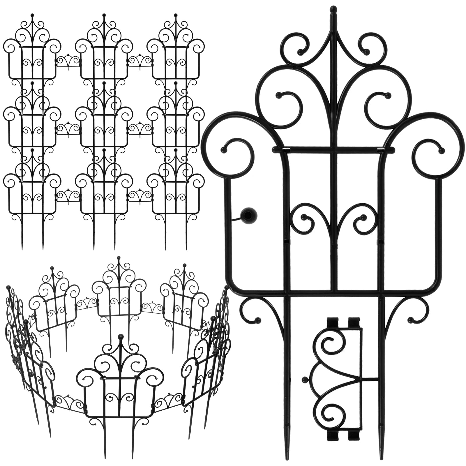 SmartGarden Foldable Plastic Garden Fence | 40 cm Height | 10-Pack