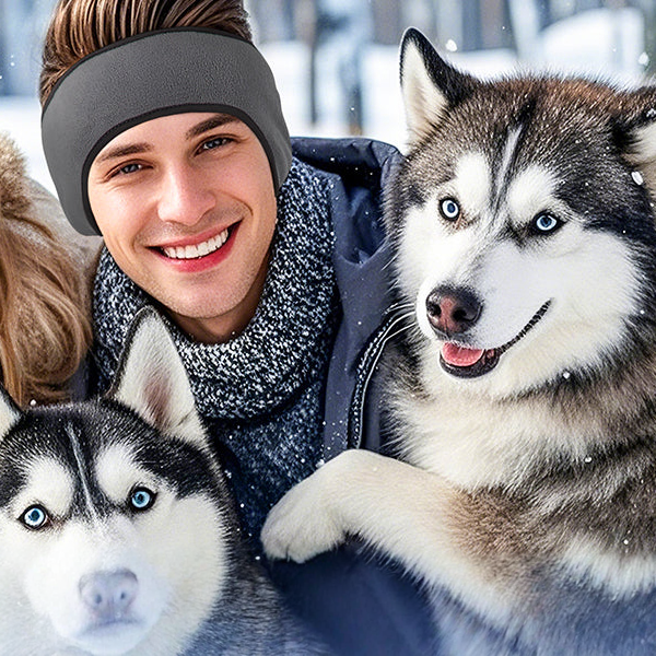 Thermal Headband for Women and Men made of Fleece (Set of 2)