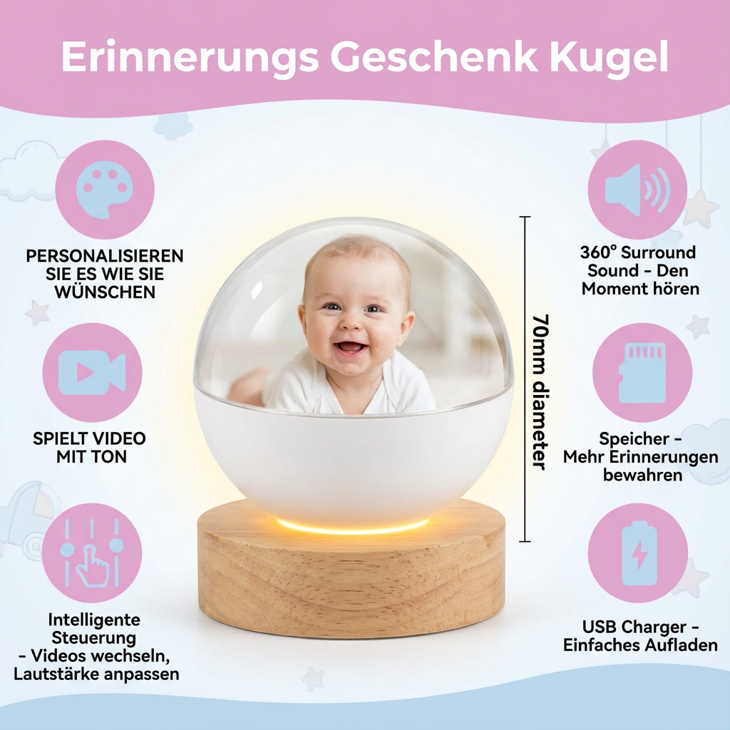 Personalisierte Geschenk-Kugel zur Erinnerung